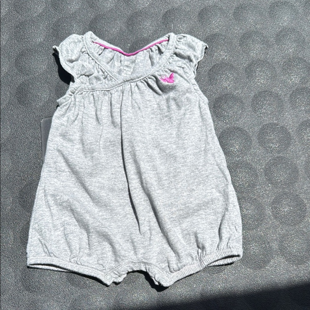Burt's Bees Gray One Piece with Pink Accent
